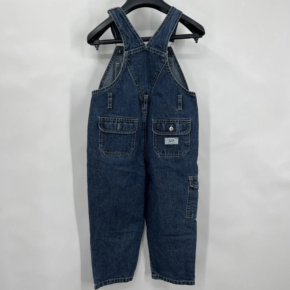 Gap Overalls Denim  Girls Toddler Size 3 Years Cargo Pocket‎ EUC